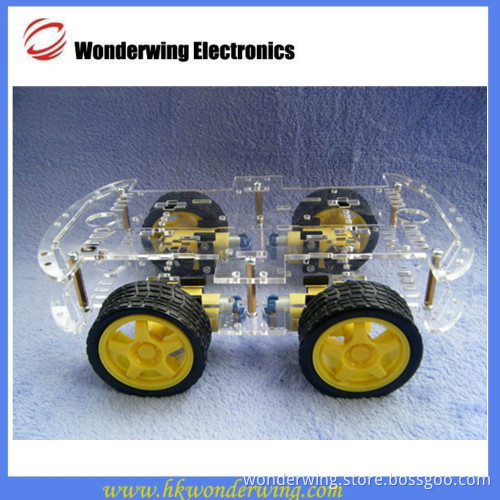 4WD Smart car chassis with strong magneto